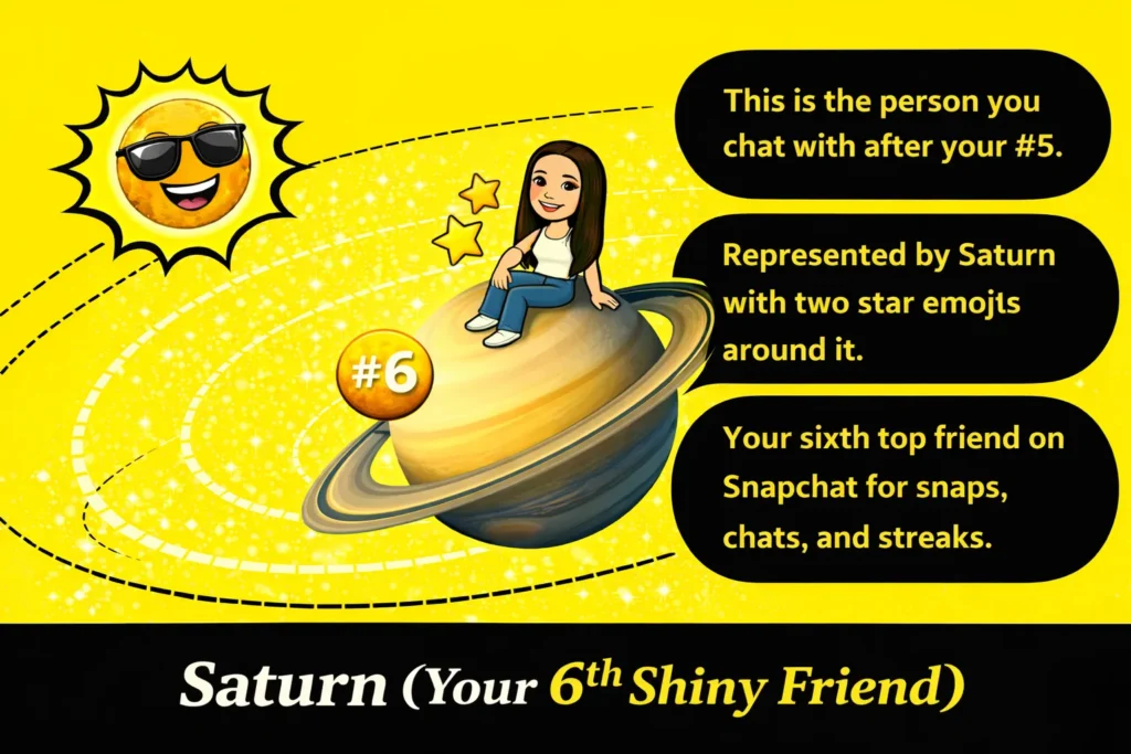 Snapchat Solar System Friends List: Planet Order & Meanings 9 Saturn - 6th Casual Friend